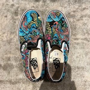 Vans Skate Slip on Shoes in Limited Underwater Coral Design-Worn Twice. Men’s 6